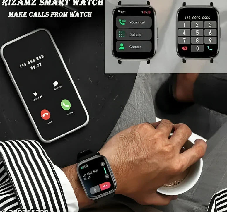 T500 Smartwatch | Bluetooth Calling Function | Fitness Tracker | Heart Rate Monitor | Sleep Monitor | For Boys & Girls (Black Strap, Free Size)