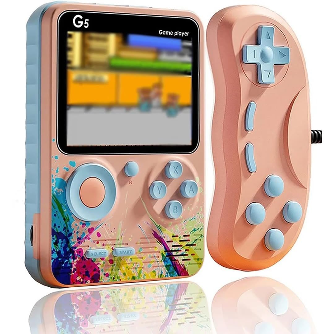 G5 Retro Handheld Game Console – Built-in Classic Games, TV Output & 2 Player Support