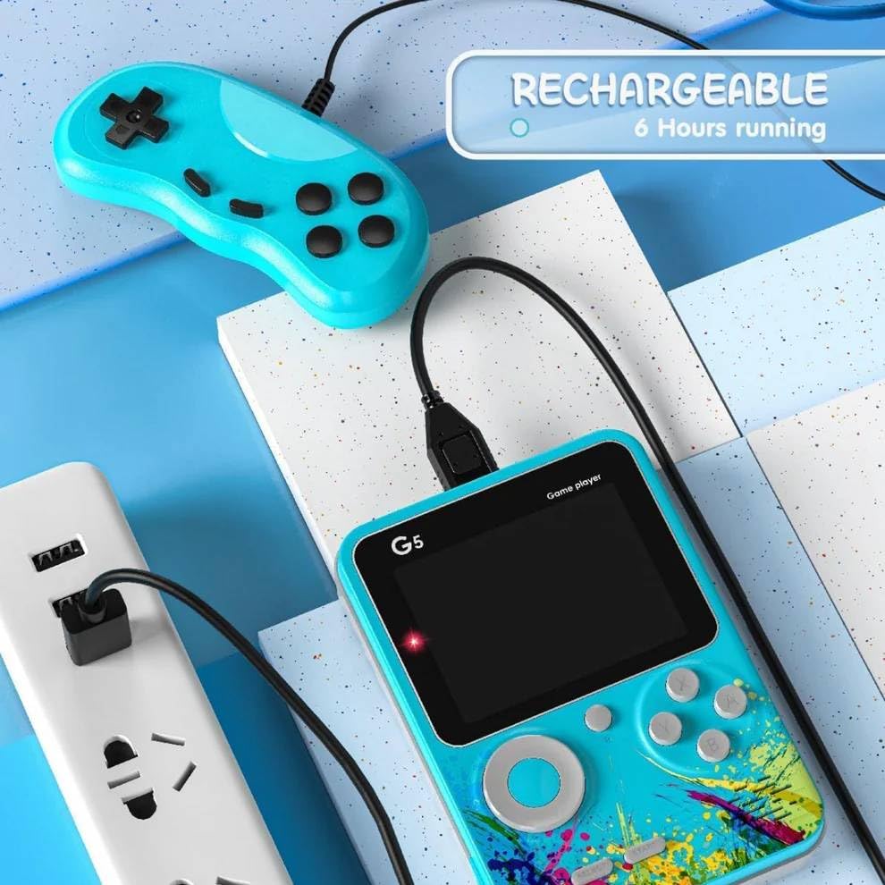 G5 (with Remote) Handheld Game Console Retro Video Games, with Hundreds of Preloaded Classic Video Games Support 2 Players and TV Connection | Support 2 Players | Special Edition | Perfect Birthday Gift