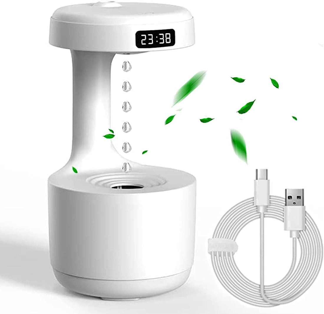 Anti-Gravity Water Drop Humidifier – Ultrasonic Cool Mist Aroma Diffuser