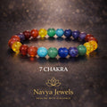 7 Chakra Bracelet with colorful beads representing seven energy chakras for balance and healing