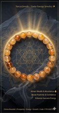 Natural Citrine Bracelet with golden crystal beads for wealth, abundance and positive energy