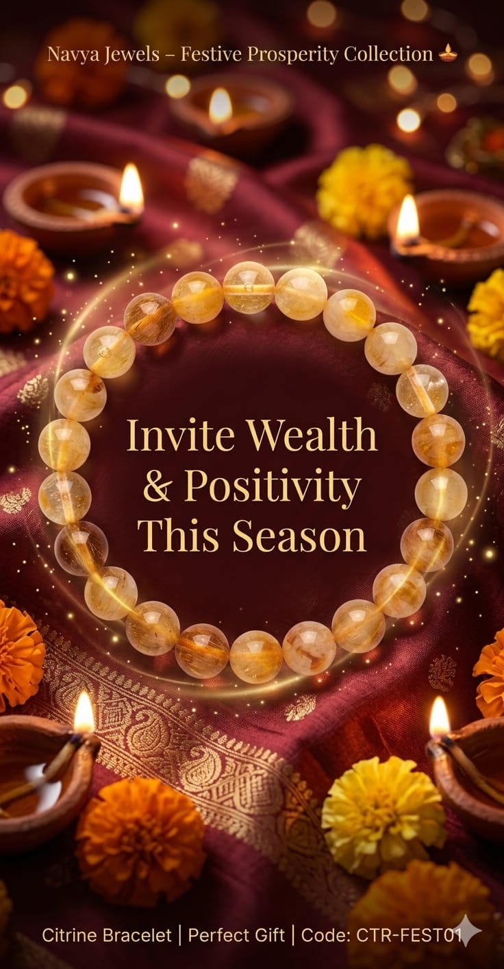 Citrine crystal bracelet benefits including wealth attraction, success and motivation