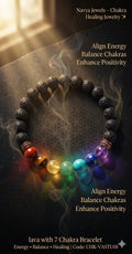 Lava stone chakra bracelet used as essential oil diffuser for aromatherapy and relaxation
