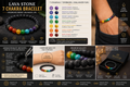 Lava stone 7 chakra bracelet perfect for gifting wellness, healing and positive energy
