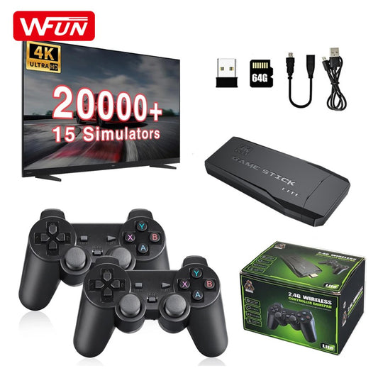 M8 Wireless Retro Gaming Console With Up to 20000 Games For TV | HDMI Game Stick | Plug & Play | Dual Wireless Controllers | Classic Arcade Style Games | Family Gaming | Black  Exclusive Edition