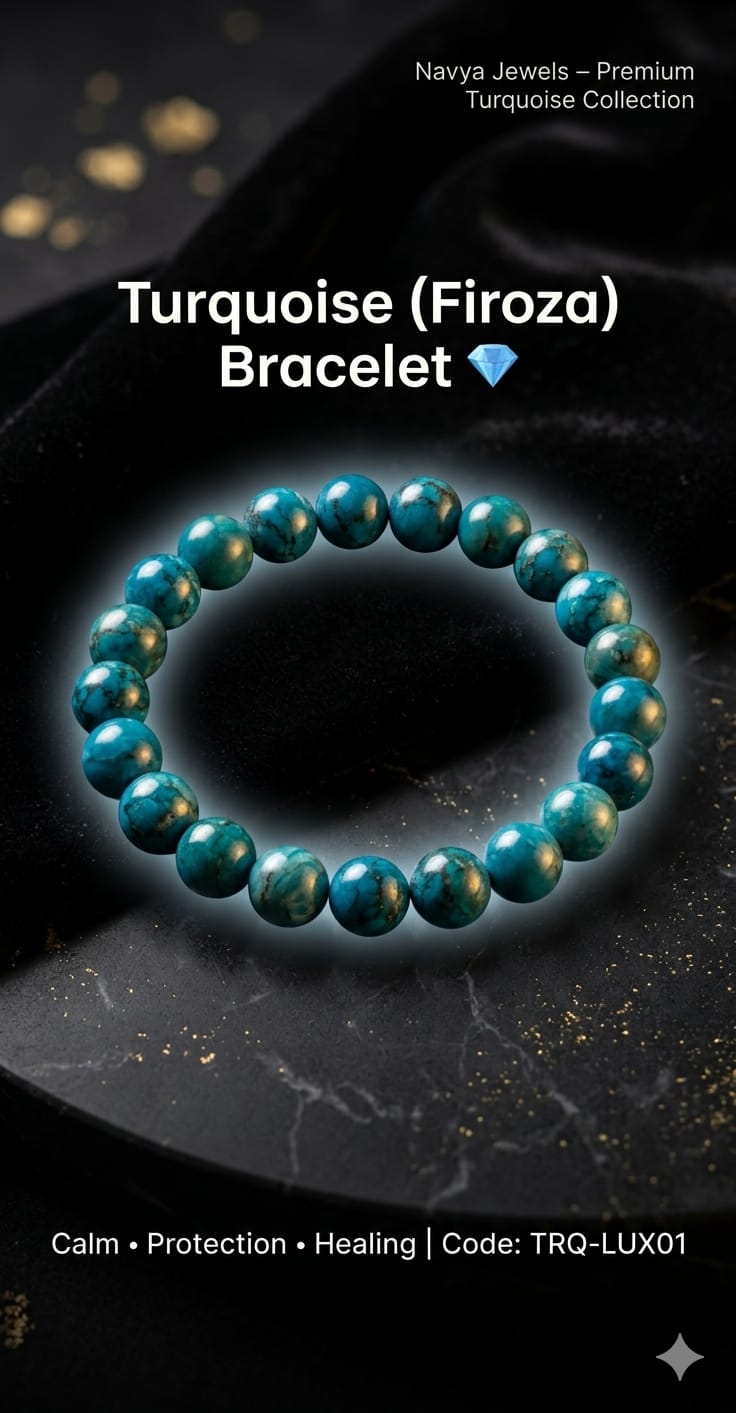 Turquoise bracelet worn on wrist for confidence communication and spiritual protection