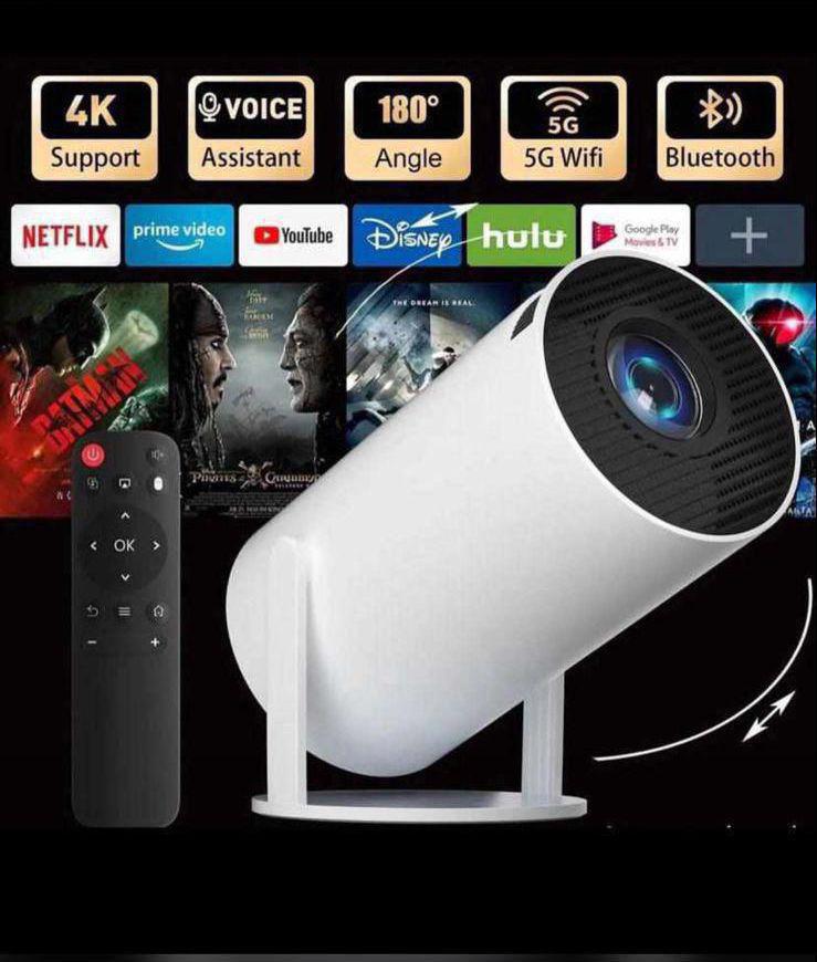 P300 Mini Portable Projector – 720P HD Smart Android Projector with WiFi & Bluetooth
